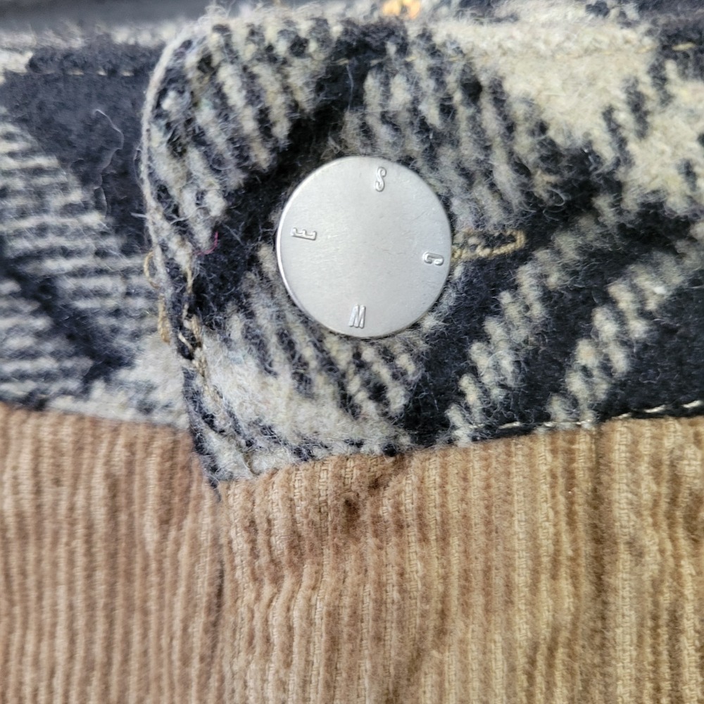 WESC We Are The Superlative Conspiracy Corduroy Cargo Pant 29x32 Tan‎ Plaid - Picture 3 of 15